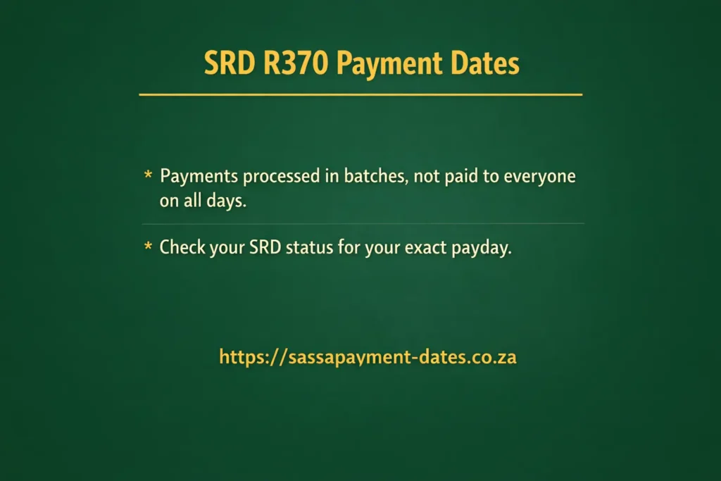 srd paymet dates 1
